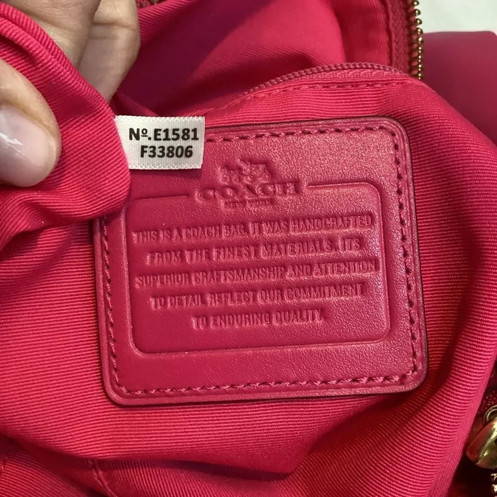 Coach Bag Purse Handbag Colette Leather Carryall Satchel Tote Pocketbook Pink